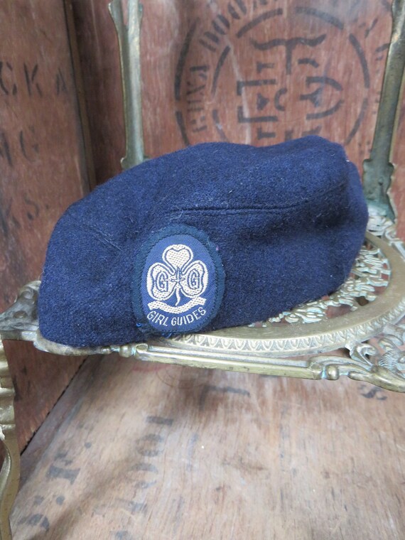 Girl Guide Hat 1970s Girl Guide Felt Hat Vintage Guiding Etsy