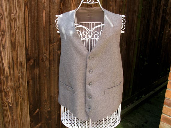 Mens Waistcoat, Wool Waistcoat, Vintage Waistcoat,