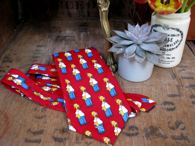 Bart Simpson Vintage Tie Simpsons Tie The Simpsons Tie Simpsons Necktie Marge Simpson Cartoon Tie 1990s Homer Simpson Matt Groening