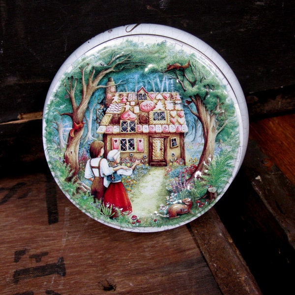 Hansel And Gretel Tin - Fairy Tale Tin - Vintage Tin - Churchills Tin - Gingerbread House - Sweet Tin - Churchills Sweets - Candy Tin