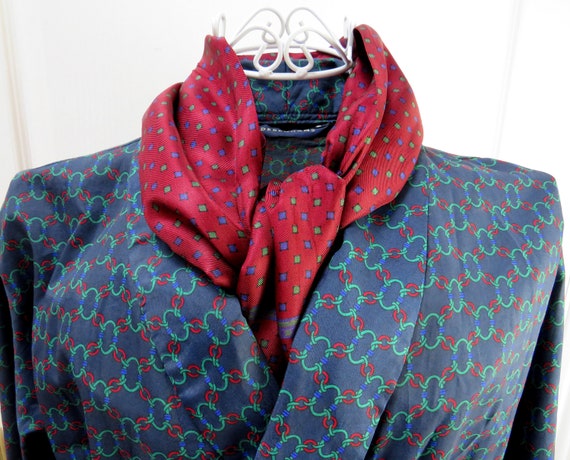 Vintage Smoking Jacket, Size Medium, Geometric Rob