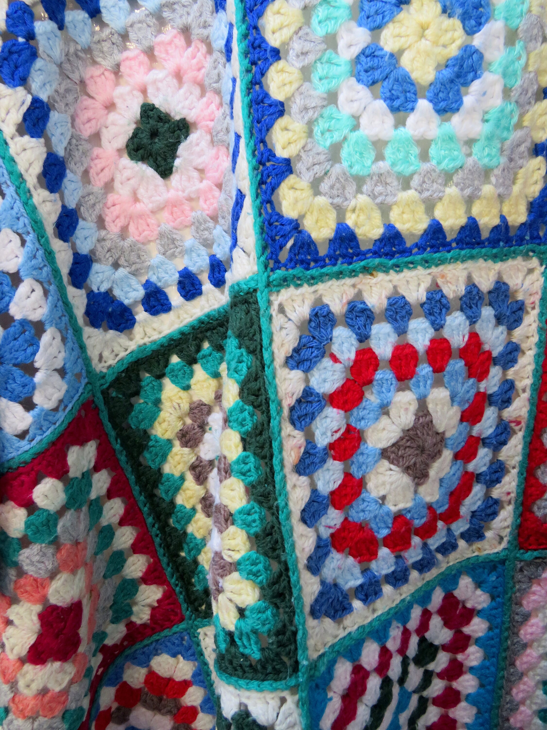 Crochet Blanket Crochet Throw Vintage Blanket Granny Chic Etsy