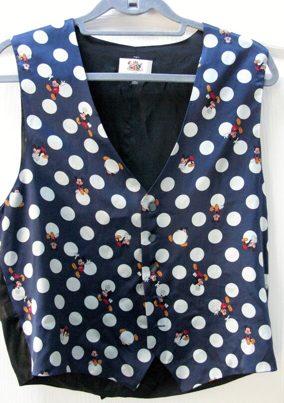 Mickey Mouse Waistcoat Disney Waistcoat Silk Vest Mens Etsy