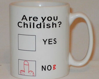 Funny Surveying Etsy - are you childish survey mug funny! secret santa rude sweary office work gift