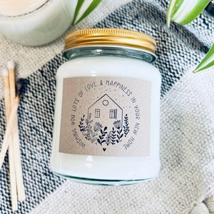 Wishing you lots of love and happiness in your new home Housewarming Gift, New Home, Happy New Home Candle