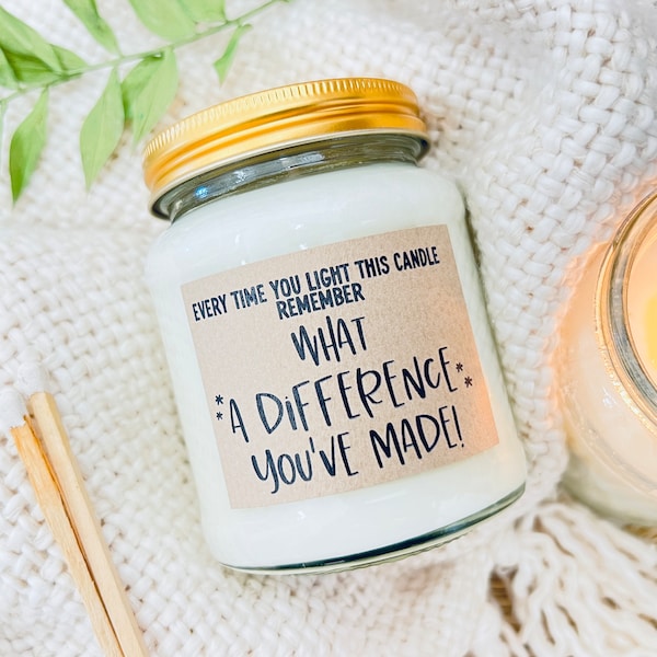 Thank You Soy Candle Gift Set: Teacher, Nurse, Friend Appreciation