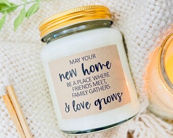 New Home Candle Gift: Soy Wax, Choice of Scents, Housewarming Present