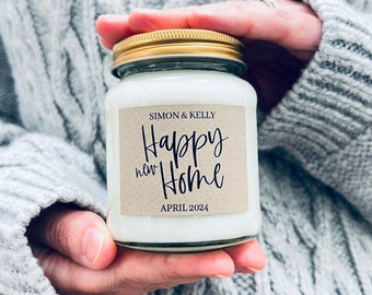 Housewarming Gift, New Home, Happy New Home Candle, personalised new home gift