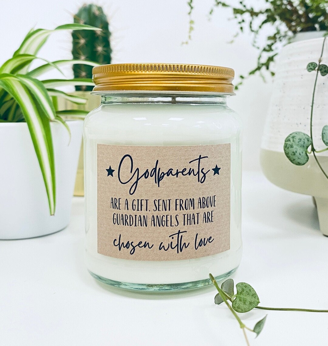 Godparents Are a Gift Scented Soy Candle, Christening, Gift for a