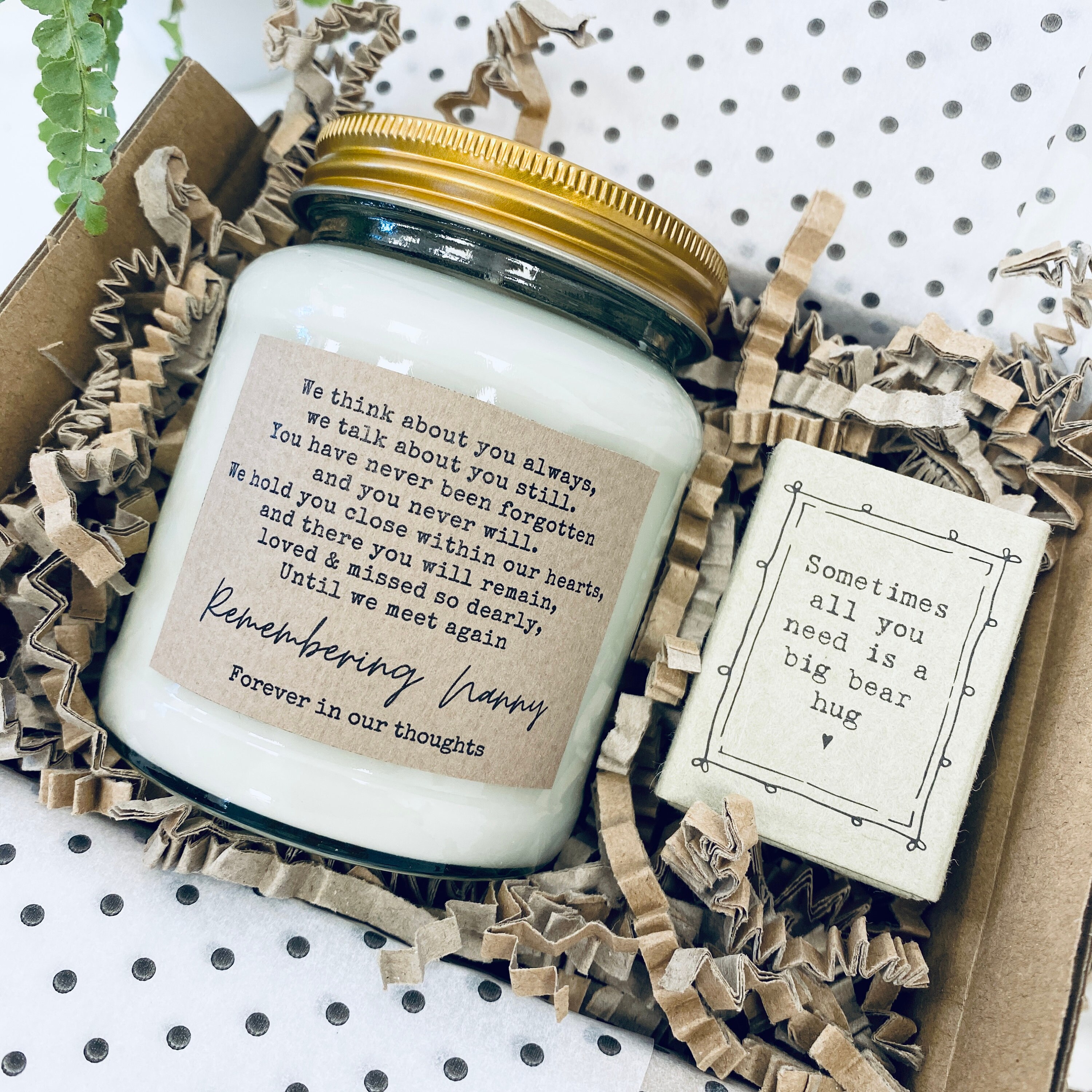 Personalised Bereavement Candle Gift Box in sympathy gift Etsy