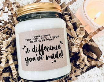 Thank You Soy Candle Gift: Teacher, Nurse, Friend Appreciation