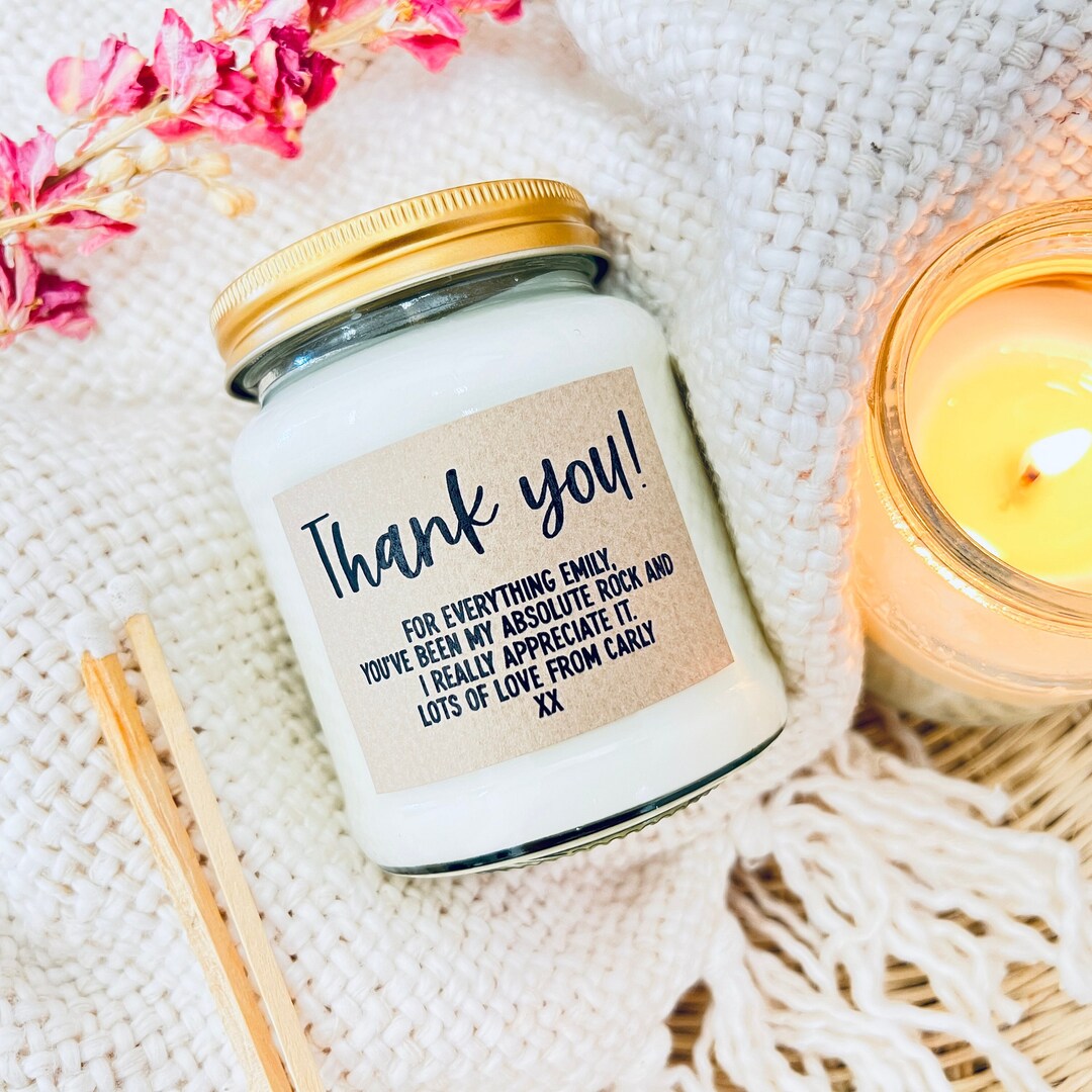 Buy Personalised Message Thank You Candle Gift Online in India - Etsy