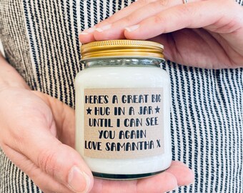 Personalised Bespoke Message Scented Soy Candle , thankyou gift, gift for a friend, personalised candle, message on a candle