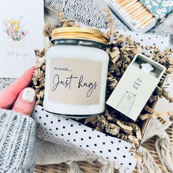 Sympathy Gift Set: Soy Candle, Keepsake Token, Personalised Note, No words