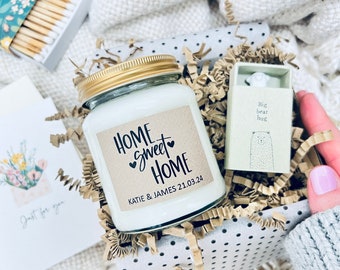 Home Sweet Home Personalised House warming gift with Candle and Keepsake, new home congratulations, new house, housewarming gift