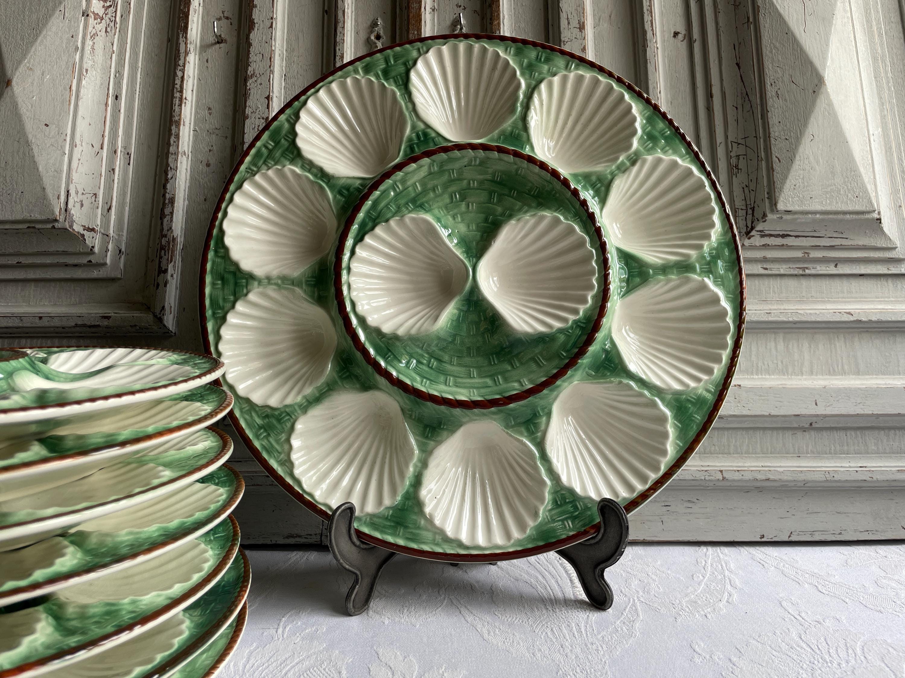 フランスの古いディナープレート ロンシャン窯 フランスアンティーク