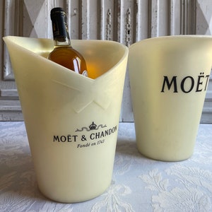 French vintage Moët & Chandon champagne bucket, plastic pail, SINGLE container for iced drinks, ice filled cocktails water (2 available)