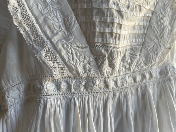 Antique French Baptism dress/ gown, Heirloom STUN… - image 6