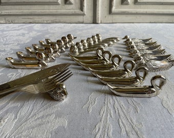 Refined burnished bronze cutlery rest - Zanetto