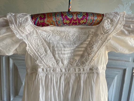 Antique French Baptism dress/ gown, Heirloom STUN… - image 5