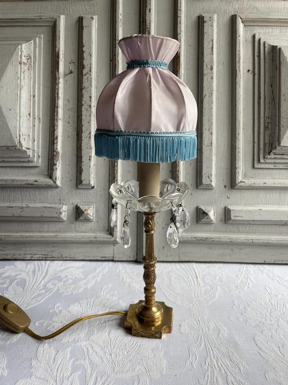 Antique French table lamp brass handled accent bedside light CHOOSE SINGLE Napoleon lll style 1930's original vintage desk lamp authentic
