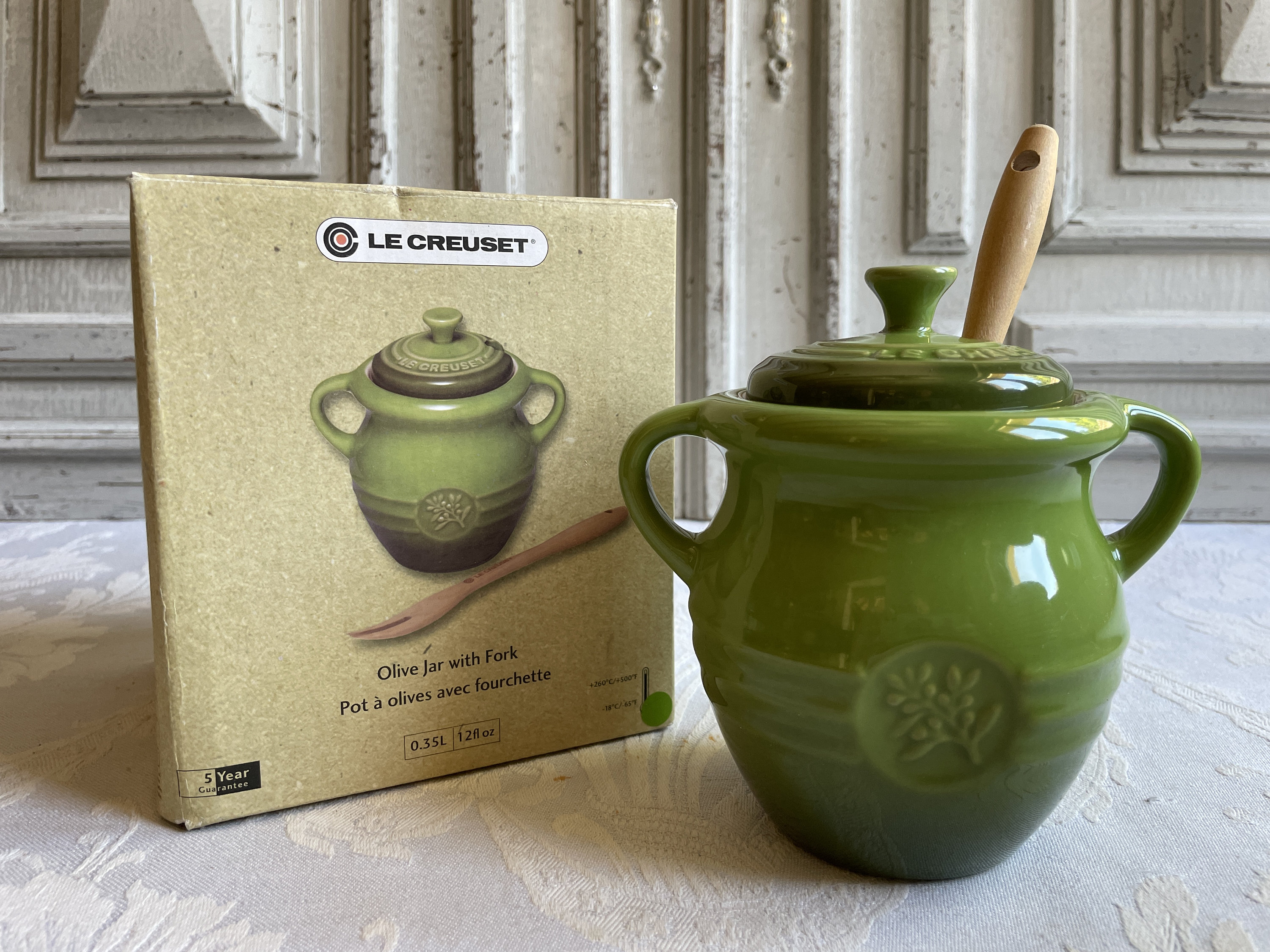 LE CREUSET　オリーブジャー French Vintage Le Creuset Olive Jar, Earthenware Pot Small Jar