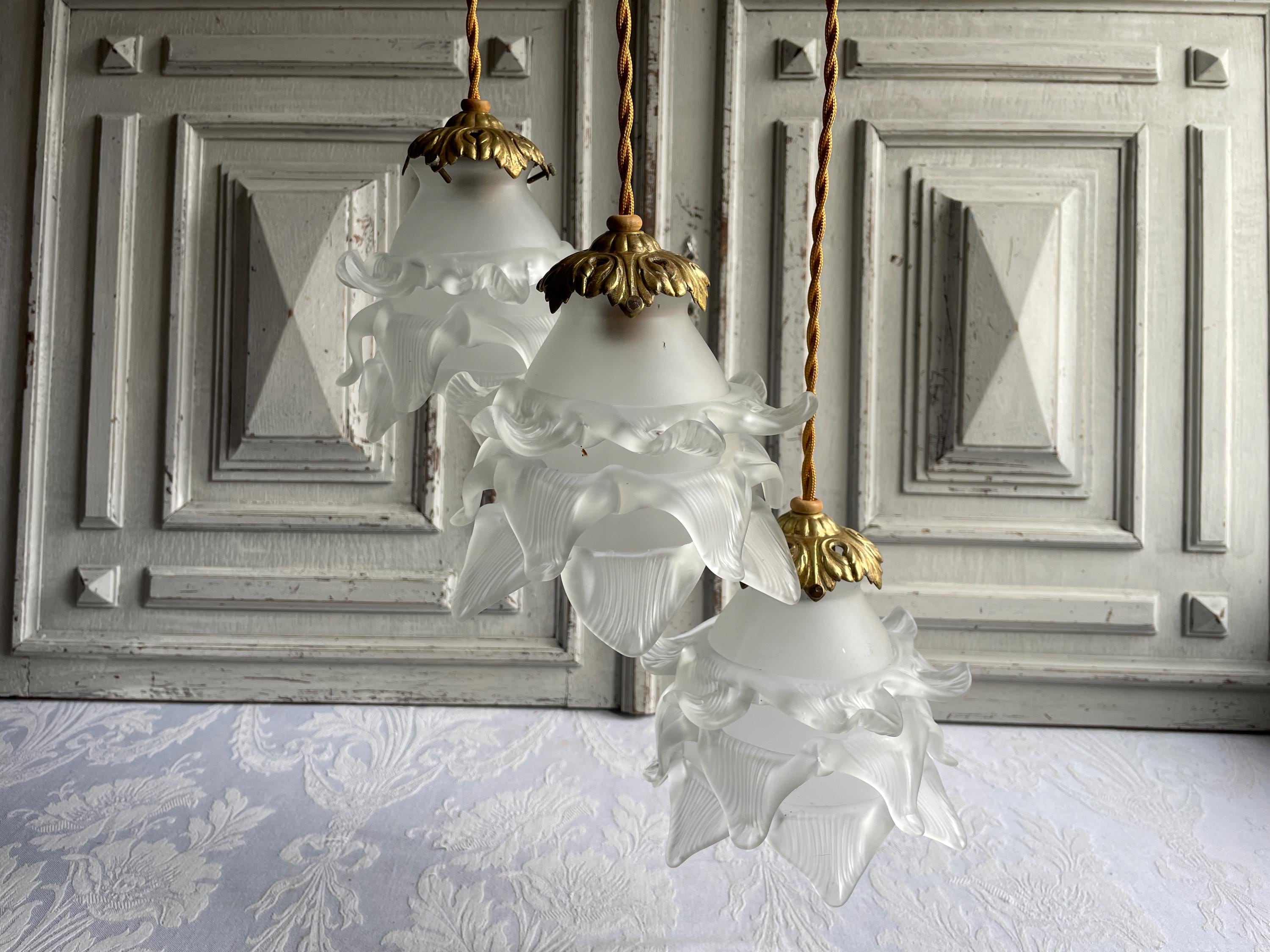 French art deco glass lamp shade - Etsy 日本