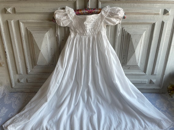 Antique French Baptism dress/ gown, Heirloom STUN… - image 3