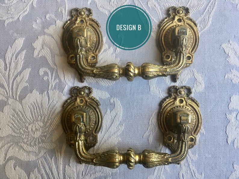 2 Antique brass handles LARGE French Ormolu antique pair of Etsy