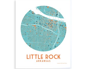 Little Rock Map, Arkansas, Moving Away Gift! Going Away Gift! Wedding Gift! Travel Art! Home Decor! Housewarming Gift! Travel Momento!