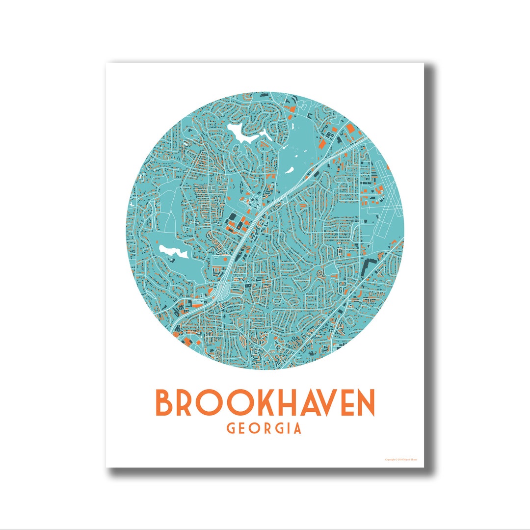 Brookhaven Map Print