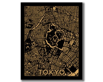 TOKYO Map Print,  Tokyo Japan Map Art, Modern Tokyo Map, Tokyo Street Map Wall Art, Downtown Tokyo Art, Moving Away Gift, Custom Tokyo map!