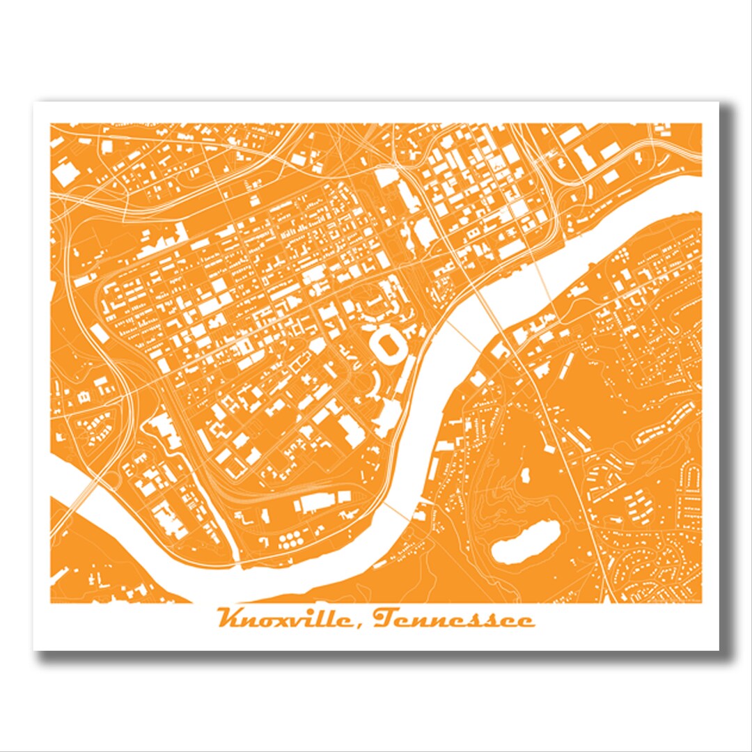 Knoxville, Tennessee Map Knoxville Art Airbnb Decor, Wedding, Going