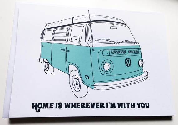 VW Bus Art Volkswagen VW Van Home is 