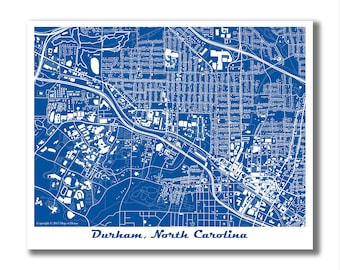DURHAM NC Map Print, Durham North Carolina Map Art, Durham City map, Durham Wall Decor, Housewarming Gift, Realtor Closing Gift, Moving Away
