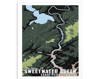 Sweetwater Creek State Park, Georgia Parks, Travel Art, Outdoor Lovers, Wedding Gift, Going Away Gift, Nature Lover Gift, Hikers, GA Art!