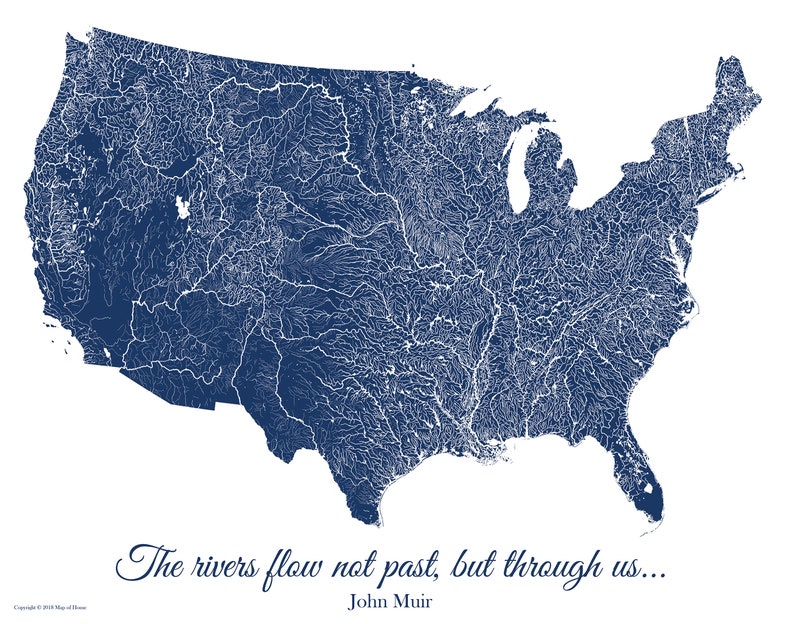 Rivers Of The US John Muir Hydrology Map Print Map Art Etsy Il 794xN.2304572692 Mid4