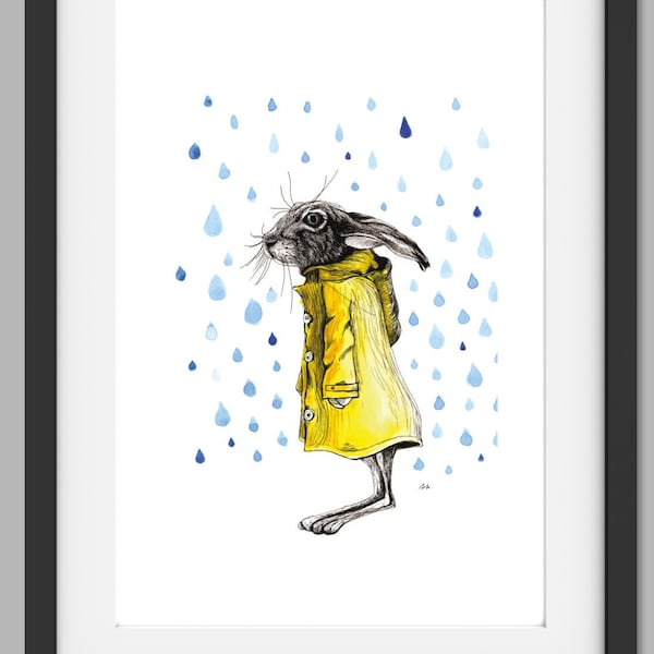 Digital printing A4: Standing in the rain