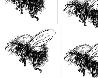 Postcards (5 pieces): Bee