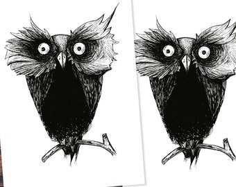 Postkarten (5 Pieces): Old Owl