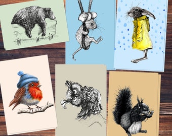 Set of 12 mini cards