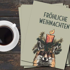 Ensemble (3 pièces) cartes de Noël « Fox »