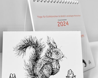 Ommmmmmmmmmmm - Yoga for squirrels & similarly inclined people - postcard calendar 2024