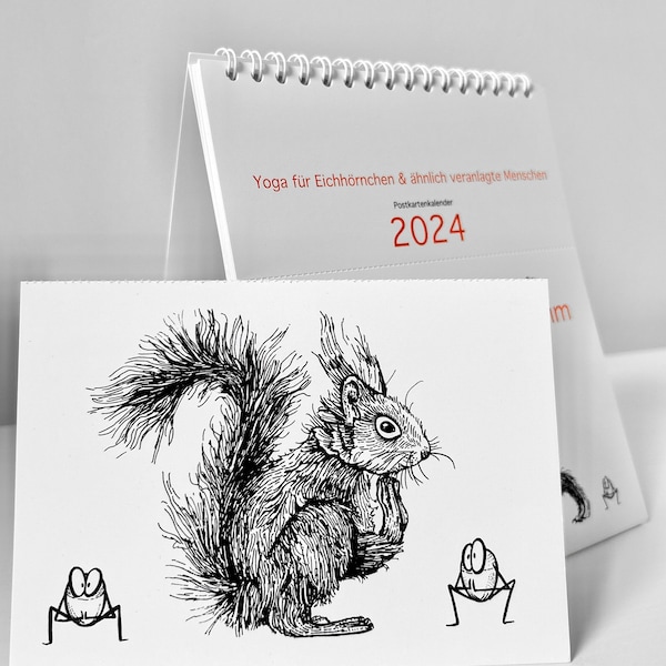 Ommmmmmmmmmmm - Yoga für Eichhörnchen & ähnlich veranlagte Menschen - Postkartenkalender 2024