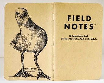 Notizbuch #262 Field Notes Originalzeichnung "Möwe", Unikat