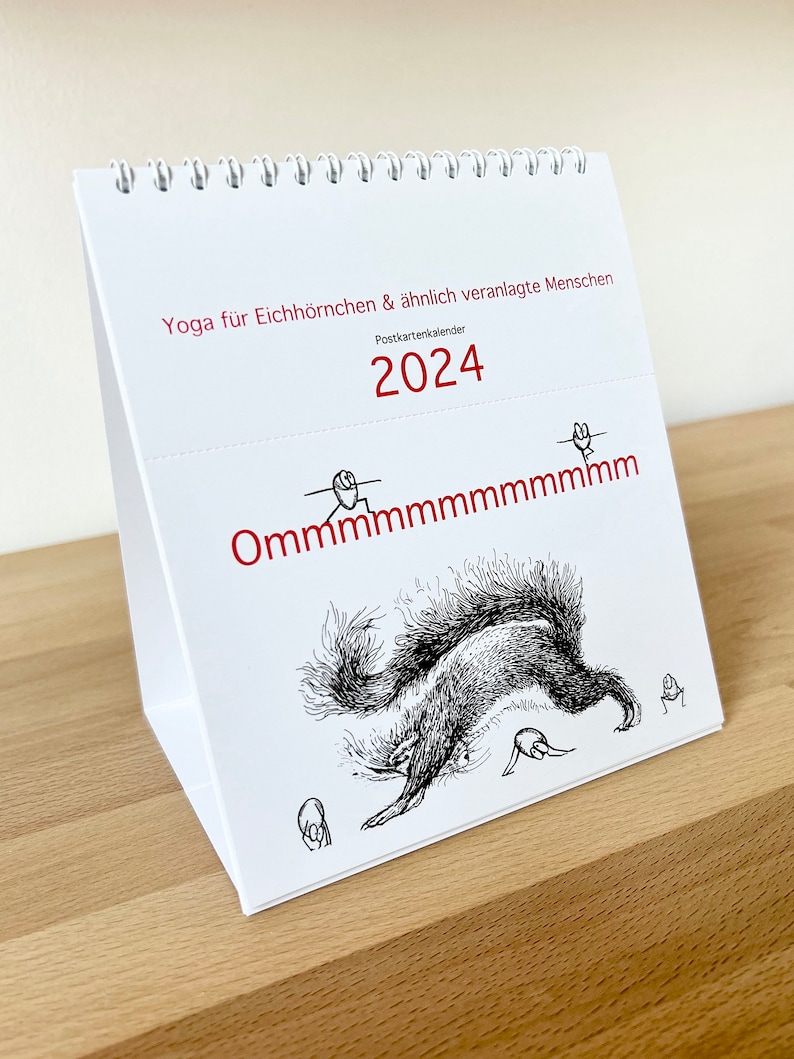 Ommmmmmmmmmmm Yoga for squirrels & similarly inclined people postcard calendar 2024 image 8