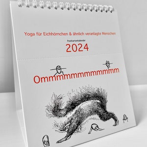 Ommmmmmmmmmmm Yoga for squirrels & similarly inclined people postcard calendar 2024 image 2