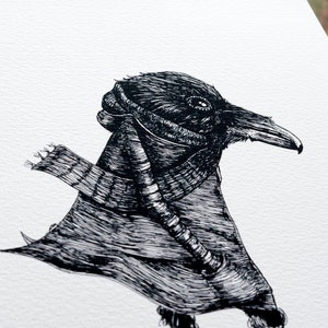 Digital print A4: Crow image 2