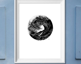 Digital printing A4: the wave