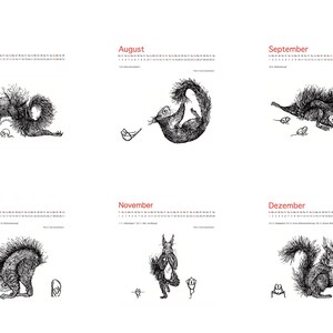 Ommmmmmmmmmmm Yoga for squirrels & similarly inclined people postcard calendar 2024 image 5